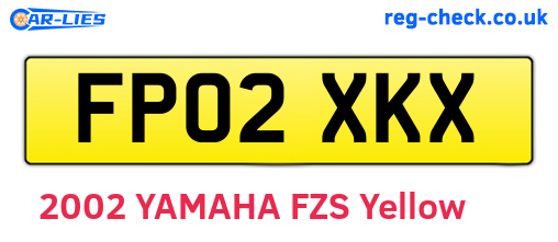 FP02XKX are the vehicle registration plates.