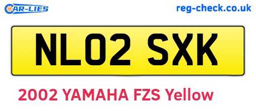 NL02SXK are the vehicle registration plates.