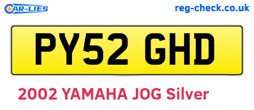 PY52GHD are the vehicle registration plates.