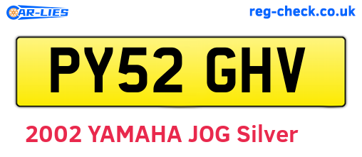 PY52GHV are the vehicle registration plates.