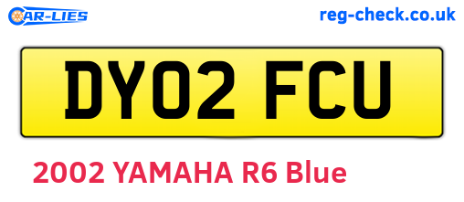 DY02FCU are the vehicle registration plates.