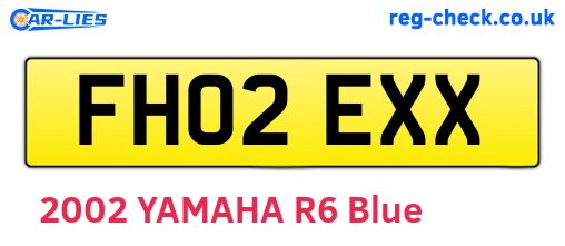 FH02EXX are the vehicle registration plates.