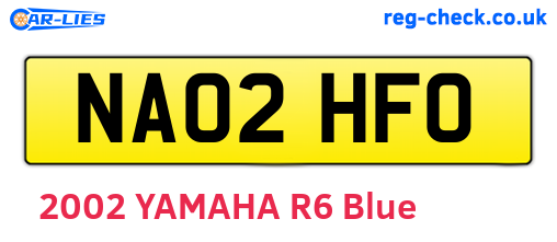 NA02HFO are the vehicle registration plates.