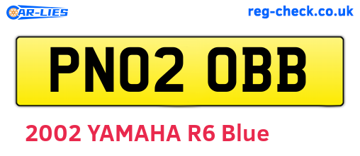 PN02OBB are the vehicle registration plates.