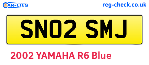 SN02SMJ are the vehicle registration plates.