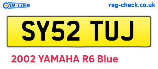 SY52TUJ are the vehicle registration plates.