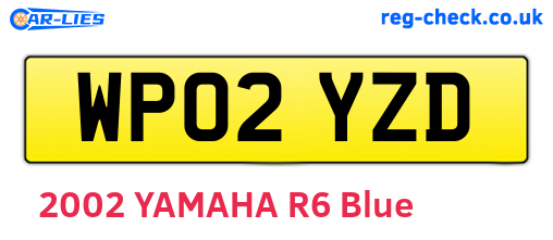 WP02YZD are the vehicle registration plates.