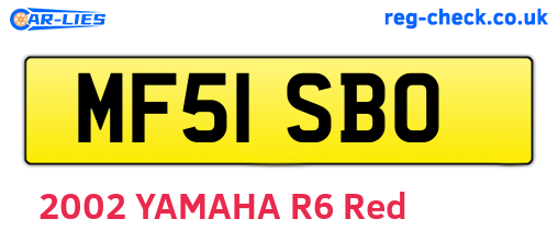 MF51SBO are the vehicle registration plates.