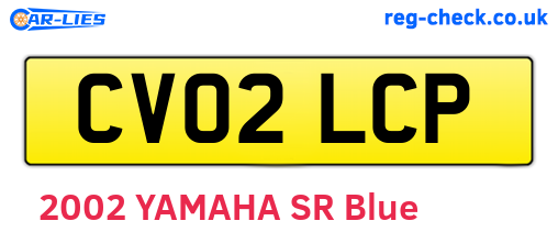 CV02LCP are the vehicle registration plates.
