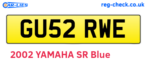 GU52RWE are the vehicle registration plates.