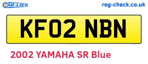 KF02NBN are the vehicle registration plates.