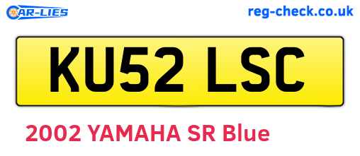 KU52LSC are the vehicle registration plates.
