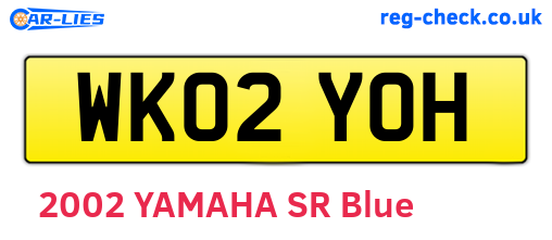 WK02YOH are the vehicle registration plates.