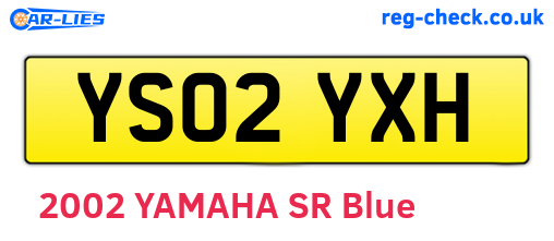 YS02YXH are the vehicle registration plates.
