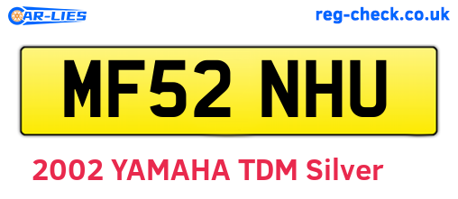MF52NHU are the vehicle registration plates.