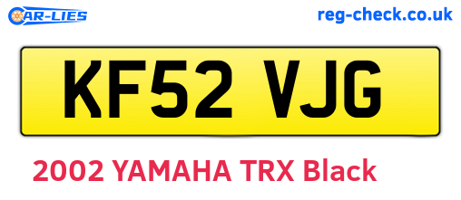 KF52VJG are the vehicle registration plates.