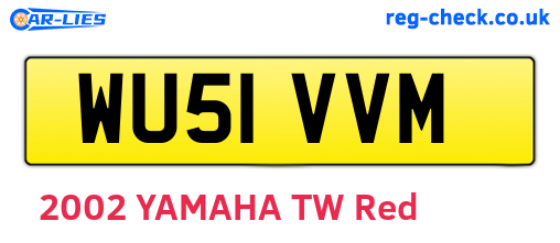 WU51VVM are the vehicle registration plates.