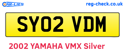 SY02VDM are the vehicle registration plates.