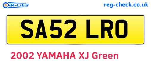SA52LRO are the vehicle registration plates.