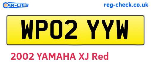 WP02YYW are the vehicle registration plates.