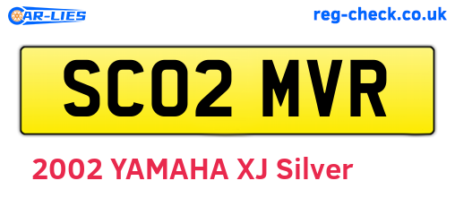 SC02MVR are the vehicle registration plates.
