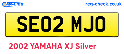 SE02MJO are the vehicle registration plates.