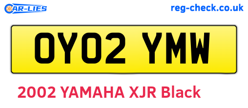 OY02YMW are the vehicle registration plates.