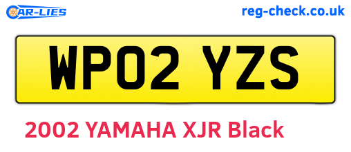 WP02YZS are the vehicle registration plates.