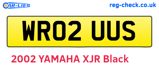 WR02UUS are the vehicle registration plates.