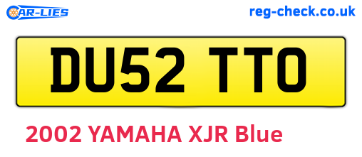 DU52TTO are the vehicle registration plates.