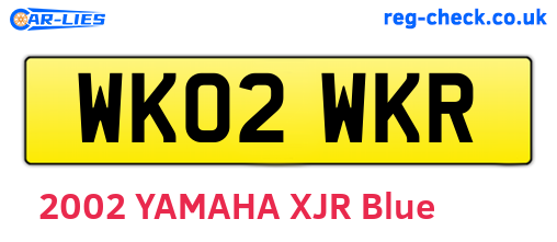 WK02WKR are the vehicle registration plates.