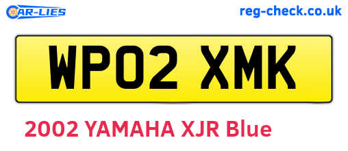 WP02XMK are the vehicle registration plates.