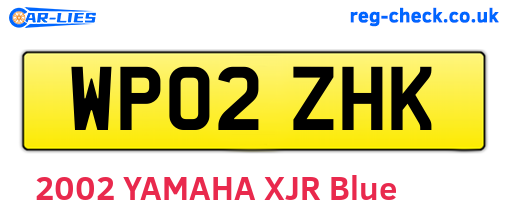 WP02ZHK are the vehicle registration plates.