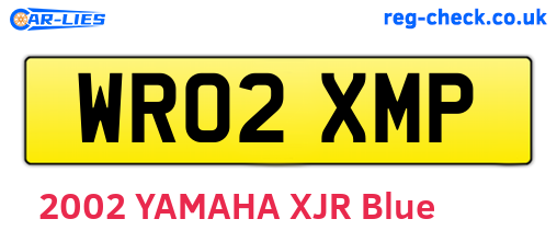 WR02XMP are the vehicle registration plates.