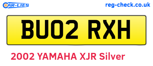 BU02RXH are the vehicle registration plates.