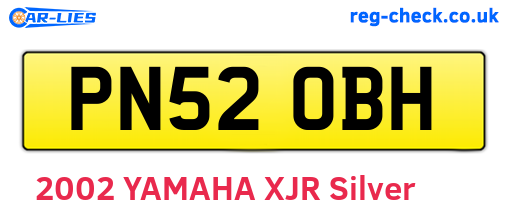 PN52OBH are the vehicle registration plates.