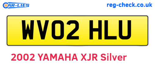 WV02HLU are the vehicle registration plates.