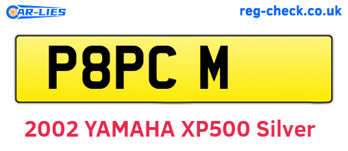 P8PCM are the vehicle registration plates.