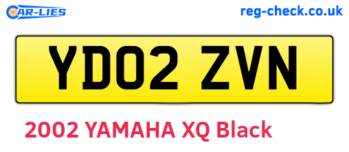 YD02ZVN are the vehicle registration plates.