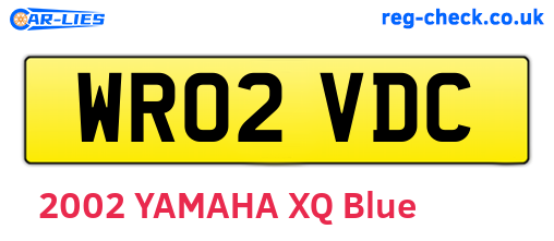 WR02VDC are the vehicle registration plates.