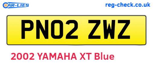 PN02ZWZ are the vehicle registration plates.
