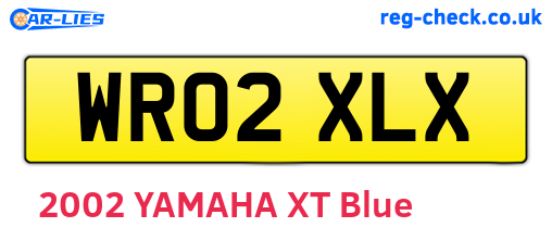 WR02XLX are the vehicle registration plates.