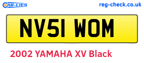 NV51WOM are the vehicle registration plates.