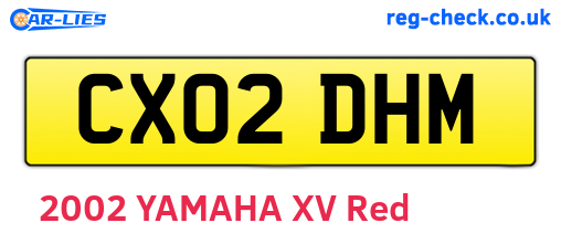 CX02DHM are the vehicle registration plates.