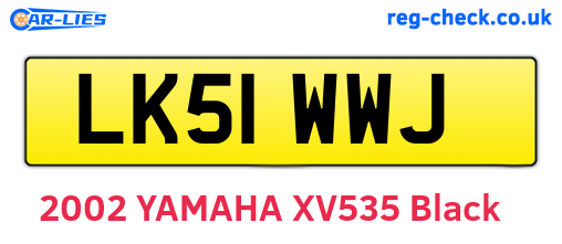 LK51WWJ are the vehicle registration plates.