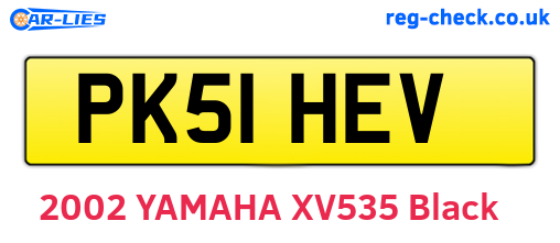 PK51HEV are the vehicle registration plates.