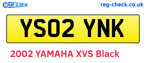 YS02YNK are the vehicle registration plates.