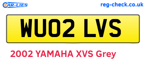 WU02LVS are the vehicle registration plates.
