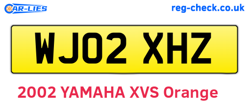 WJ02XHZ are the vehicle registration plates.