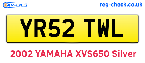 YR52TWL are the vehicle registration plates.